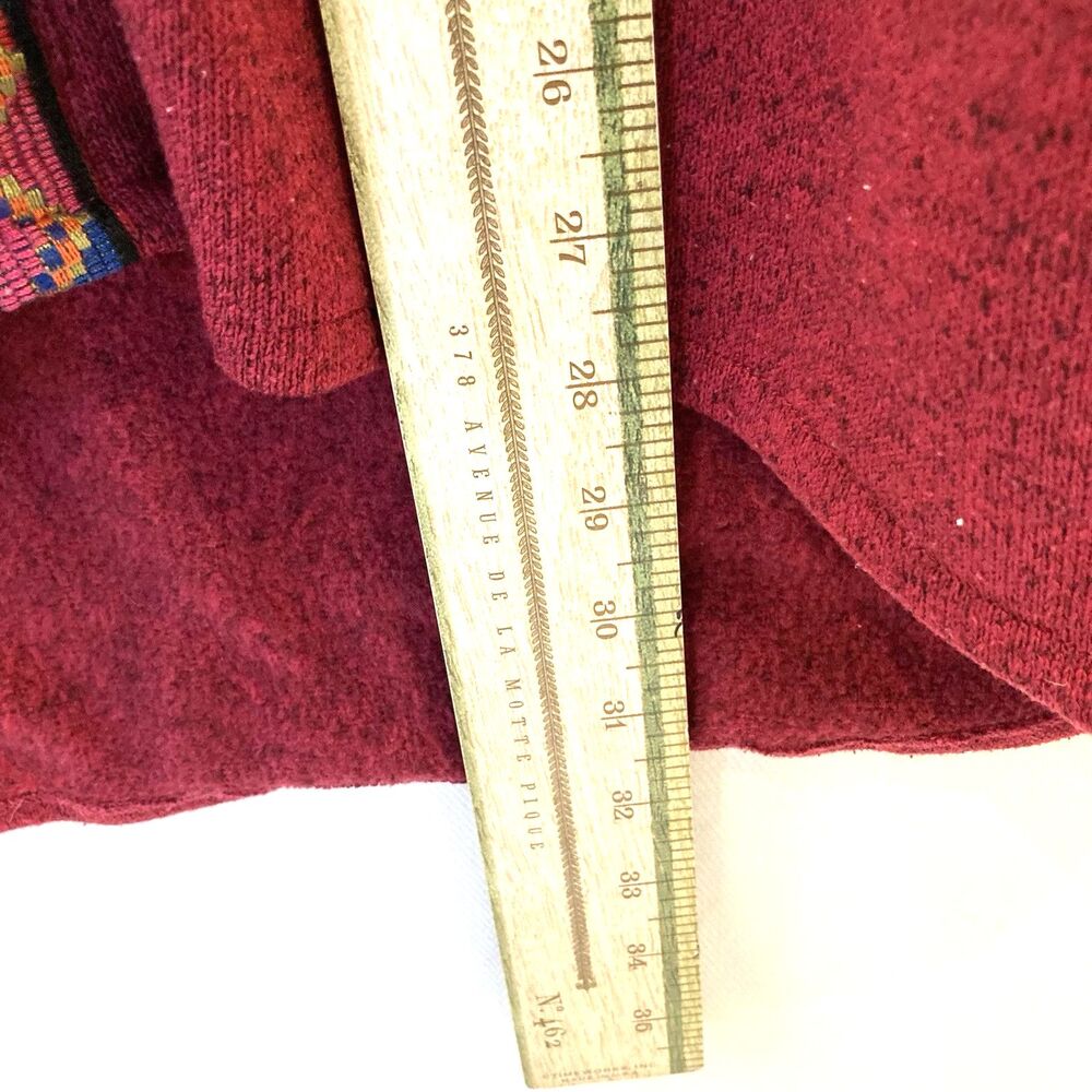 Soft Surroundings Willow Fleece Snap Front Jacket Size Large Embroidered Shacket - Picture 9 of 13